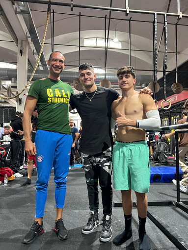 Nella gara di calisthenics a Monza, quarto posto assoluto per Matteo Giordano di Pompeiana