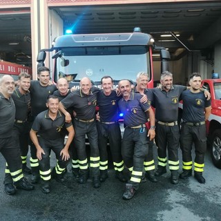 Sanremo: in pensione il capo reparto dei vigili del fuoco Marino Lanza, i ringraziamenti della sua squadra