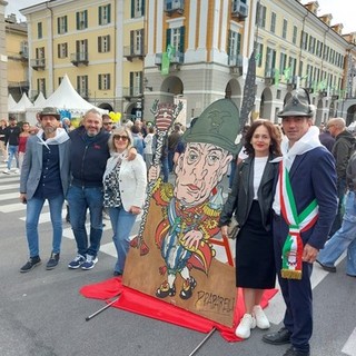 Da sinistra Luca Ferracciuolo, Pierantonio Invernizzi, l'onorevole Monica Ciaburro, Federica Barbero Invernizzi e il sindaco di Valdieri Guido Giordana