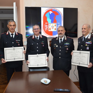 Imperia: cerimonia di consegna di tre Medaglie Mauriziane al comando provinciale dei carabinieri