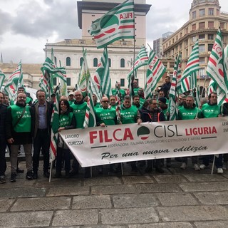 Sblocco Opere, manifestazione unitaria regionale degli Edili oggi a Genova