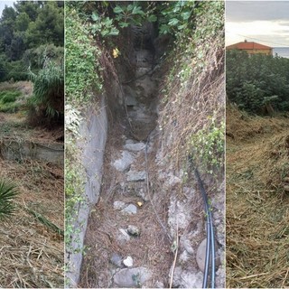 Ventimiglia, la stagione delle piogge è alle porte: iniziata la pulizia dei rii (Foto)