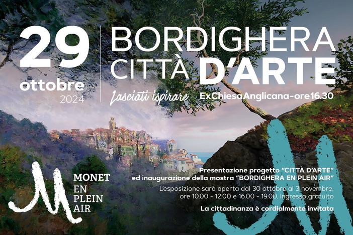 Bordighera:  al via 'Città d’arte'. un progetto di valorizzazione della città come meta di interesse artistico e culturale