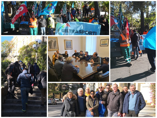 Imperia: la protesta dei netturbini arriva in Prefettura, Gandolfo (Cgil) &quot;Speriamo serva alla nostra causa&quot; (foto e video)