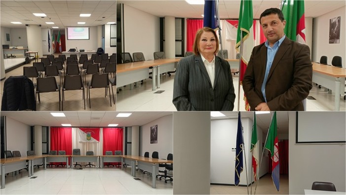 Vallecrosia, nuovo look per la sala polivalente. Biasi e Piardi: &quot;Ristrutturata con bando per efficientamento energetico&quot; (Foto e video)