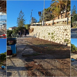 Bordighera, nuova pavimentazione per il camminamento che conduce al porto turistico: al via i lavori (Foto)