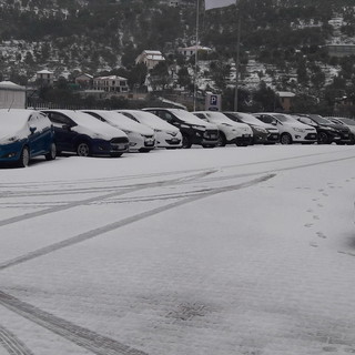 Imperia: le immagini del lettore Luigi della nevicata di oggi sulla città