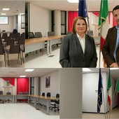 Vallecrosia, nuovo look per la sala polivalente. Biasi e Piardi: &quot;Ristrutturata con bando per efficientamento energetico&quot; (Foto e video)