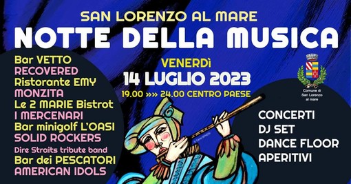 San Lorenzo al Mare: nel fine settimana appuntamento con la 'Notte della musica' e con 'Scorribanda'