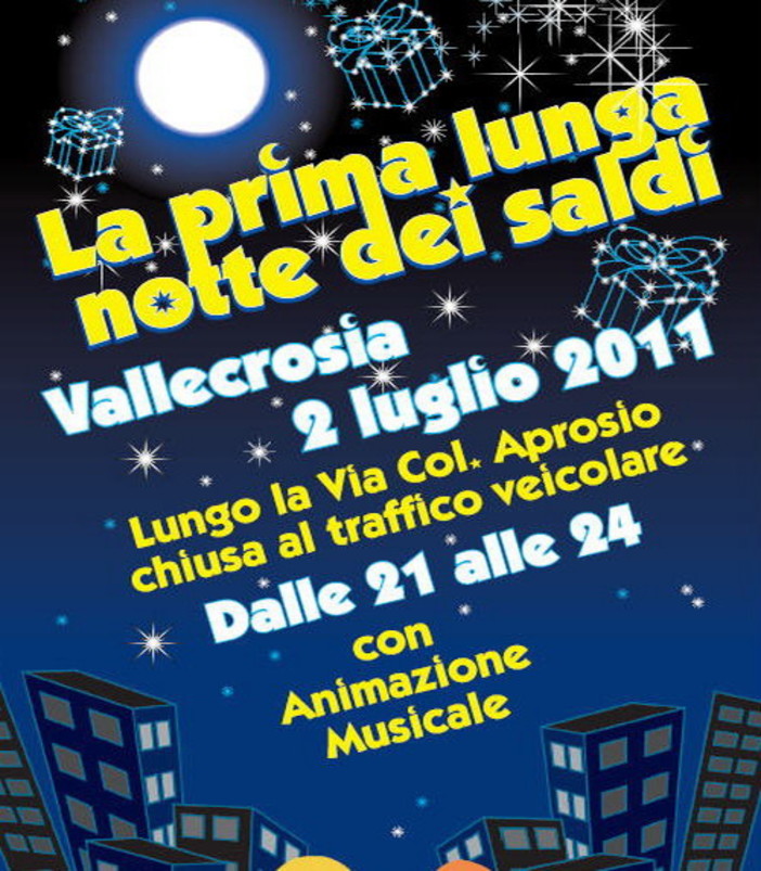 Vallecrosia: domani sera, al via la prima lunga notte dei saldi. Tutti gli eventi