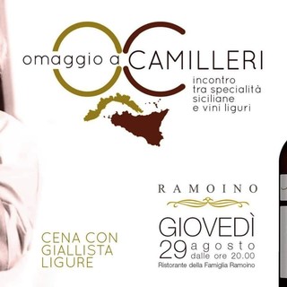 Chiusavecchia: giallo e gusto, giovedì un omaggio a Camilleri al Ristorante Cantina Ramoino di Sarola