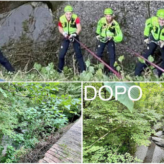 Pieve di Teco: parete vicino al santuario ripulita dai volontari del soccorso alpino