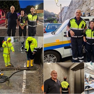 Maltempo a Ventimiglia, volontari della Protezione civile in azione (Foto)