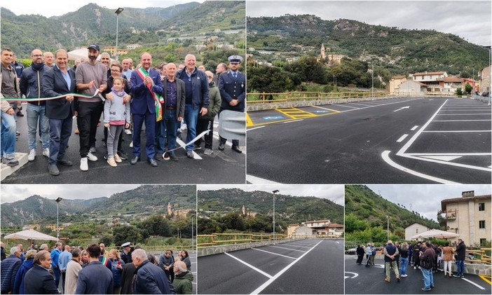 Ventimiglia, posti auto con illuminazione a led: inaugurato il nuovo parcheggio a Calvo (Foto e video)