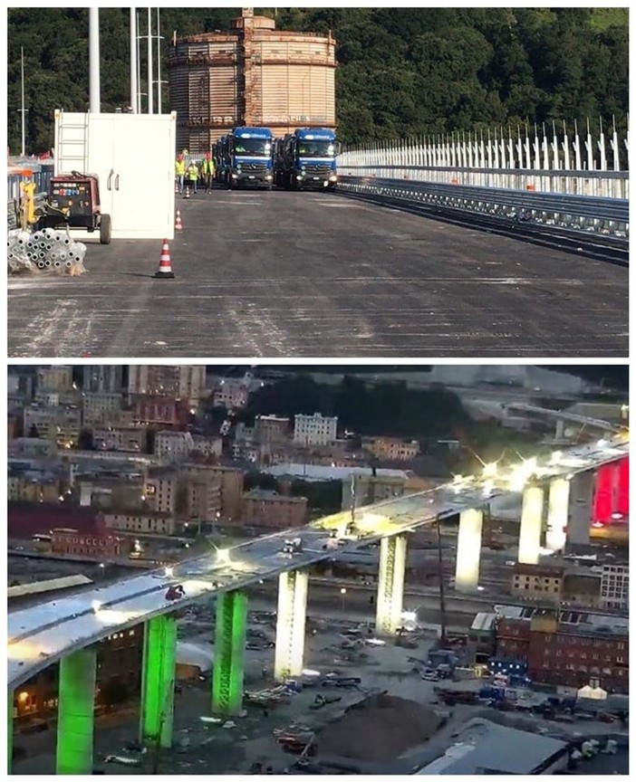 Ponte di Genova, Toti: &quot;Iniziate le prove di collaudo, grazie al lavoro incessante di tanti oggi è un simbolo&quot;