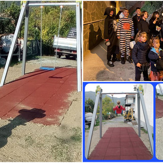 Borghetto d'Arroscia: ad halloween inaugurato il nuovo parco giochi per i bimbi, &quot;Un'opera per il futuro dei nostri borghi&quot;