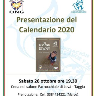 Taggia: stasera a Levà un incontro con cena per la presentazione del calendario 2020 dell'associazione Angeli di Pace