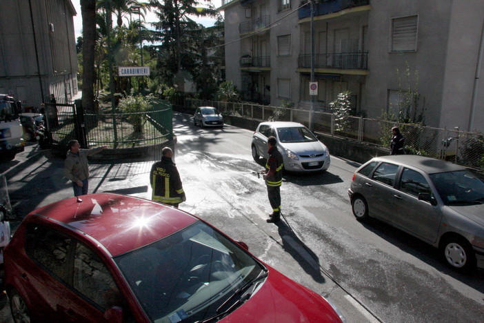 Sanremo: macchia di gasolio in corso Inglesi, solo qualche rallentamento