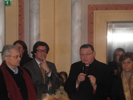 Don Mario Ruffino durante il suo intervento