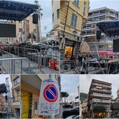 Ventimiglia, tutto pronto in via Ruffini per il Capodanno in piazza (Foto)