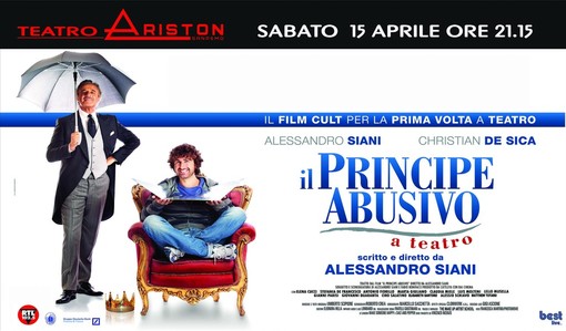 Sanremo: sabato prossimo all'Ariston, Siani e De Sica in scena per l'adattamento teatrale de &quot;Il principe abusivo&quot;