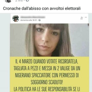 Imperia: post shock di un'imperiese sulla morte di Pamela Mastropietro. Interviene il direttore del tg La7 Enrico Mentana: &quot;Avvoltoio elettorale&quot;