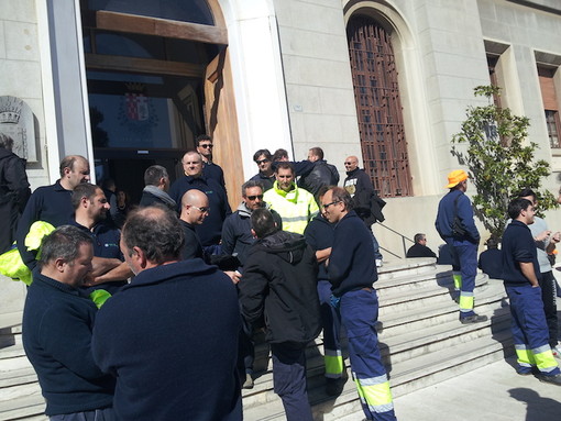 Una delle tante proteste dei dipendenti