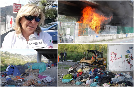 Ventimiglia: proseguirà anche domani la pulizia del lungo Roja, nel pomeriggio 45 migranti hanno raggiunto il campo della CRI. Sull’incendio divampato sono ancora in corso le indagini (Video)