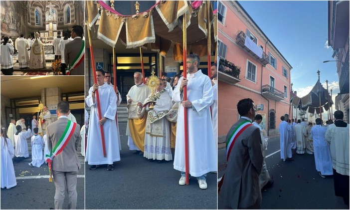 Processione a Ventimiglia, comunità riunita per il Corpus Domini (Foto)