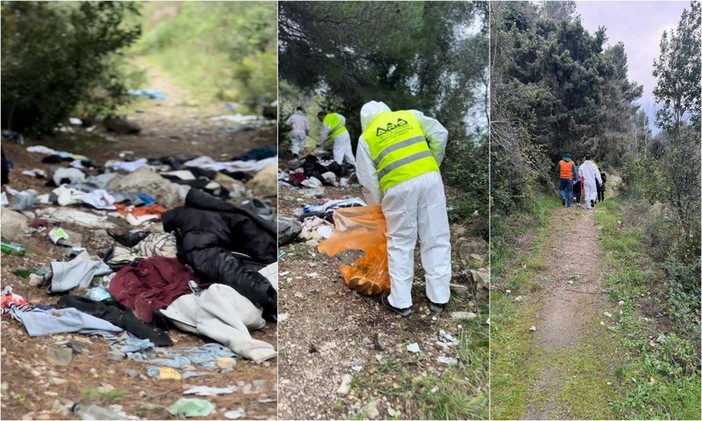 Ventimiglia, migranti lasciano tonnellate di rifiuti al 'passo della morte': al via la pulizia (Foto e video)