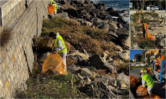 Ventimiglia, rifiuti abbandonati dai migranti: pulizia straordinaria a Ponte San Ludovico (Foto)