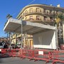 Capodanno in piazza a Bordighera, al via l'installazione del palco (Foto)