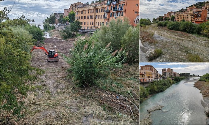 Ventimiglia, vegetazione e rifiuti nel fiume Roya: prosegue la pulizia (Foto e video)