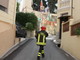 Sanremo: crollo di un ponteggio in via Val del Ponte, intervento dei vigili del fuoco