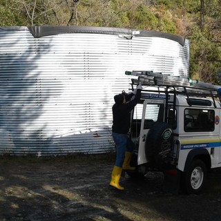 Sanremo: Protezione Civile al lavoro con i controlli di manutenzione per le vasche idriche antincendio