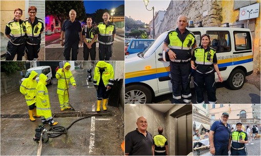 Maltempo a Ventimiglia, volontari della Protezione civile in azione (Foto)