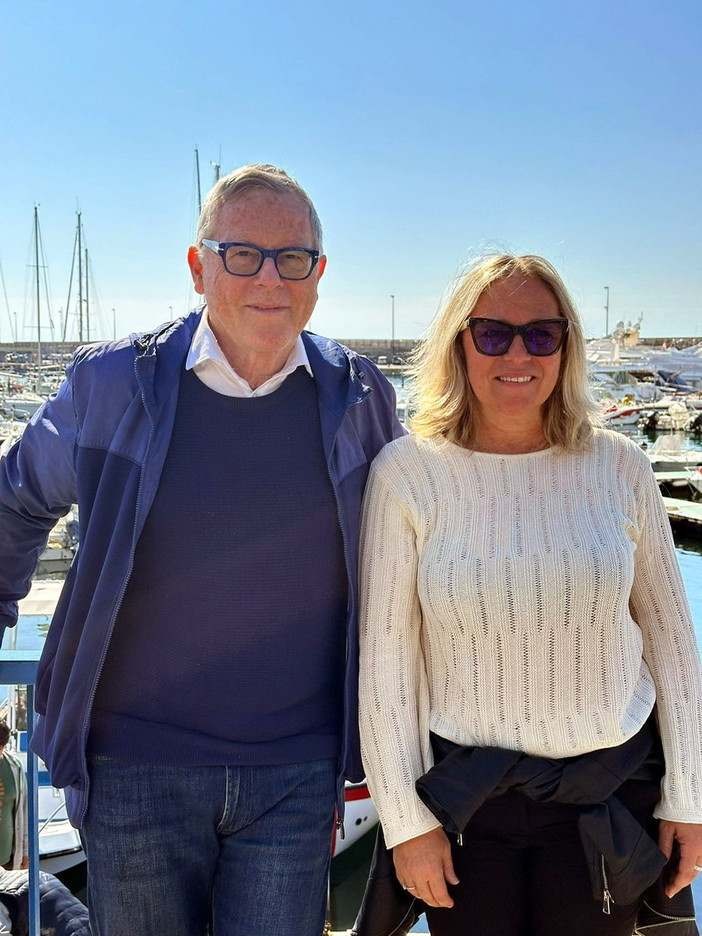 Elezioni Sanremo: il candidato sindaco Gianni Rolando stamane in visita al Porto Vecchio