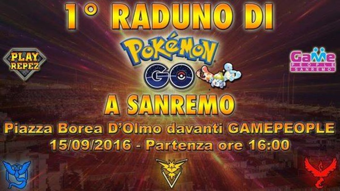 Sanremo: si prepara al 1° raduno di Pokemon Go, il 15 settembre saranno coinvolti tutti i luoghi simbolo della città