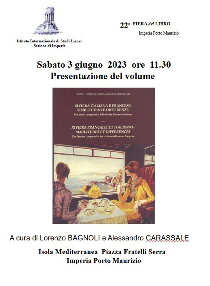 Alla Fiera del Libro di Imperia, presentazione volume ‘Riviera italiana e francese: similitudini e differenze'