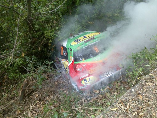 52° Rally di Sanremo: incidente per l'equipaggio Botta-Florean, le foto