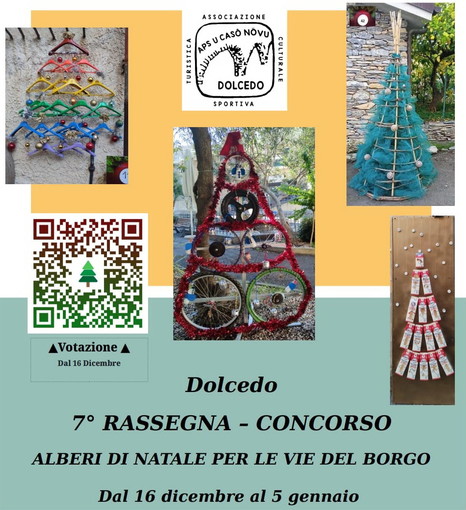 Dolcedo: 'Alberi di Natale per le vie del borgo', la 7a edizione della rassegna concorso