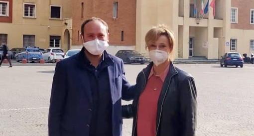 Mabel Riolfo insieme a Flavio Di Muro