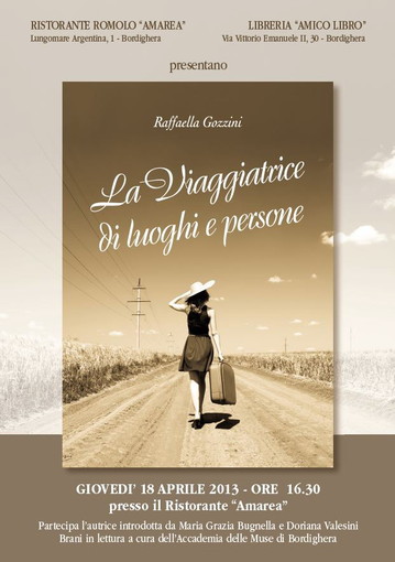 Bordighera: domani la presentazione del nuovo libro di Raffaella Gozzini