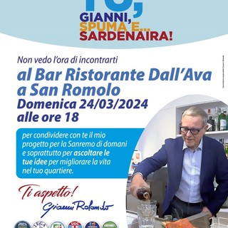 Elezioni, domenica appuntamento con il candidato Rolando al Bar Ristorante Dall’Ava di San Romolo