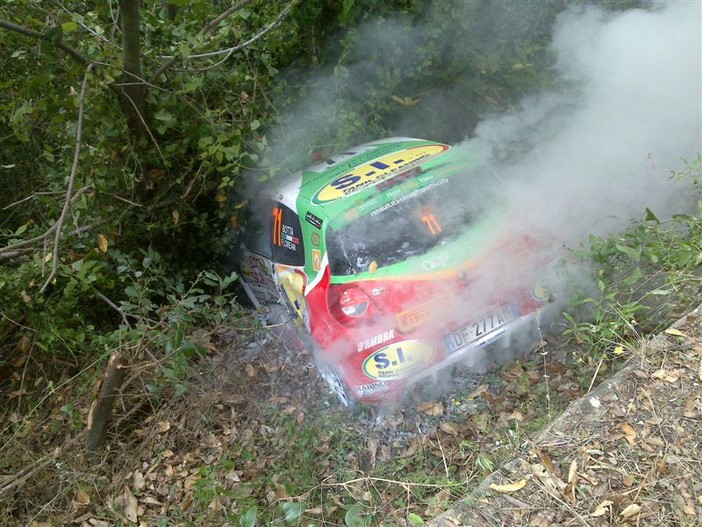 52° Rally di Sanremo: incidente per l'equipaggio Botta-Florean, le foto