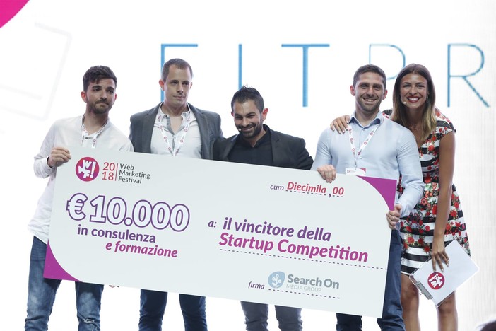 Fitprime vince la 5a Startup Competition del Web Marketing Festival. Trionfo anche per le startup young Tripeasy e Domius nella sala dedicata a progetti innovativi