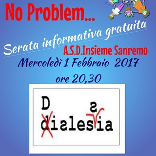 Sanremo: l'associazione ASD Insieme propone una serata sui Disturbi Specifici di Apprendimento