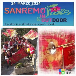 Gli Sbandieranti dei sestieri e musici del Libero Comune Marinaro di Ventimiglia a 'Sanremo in Fiore' 2024