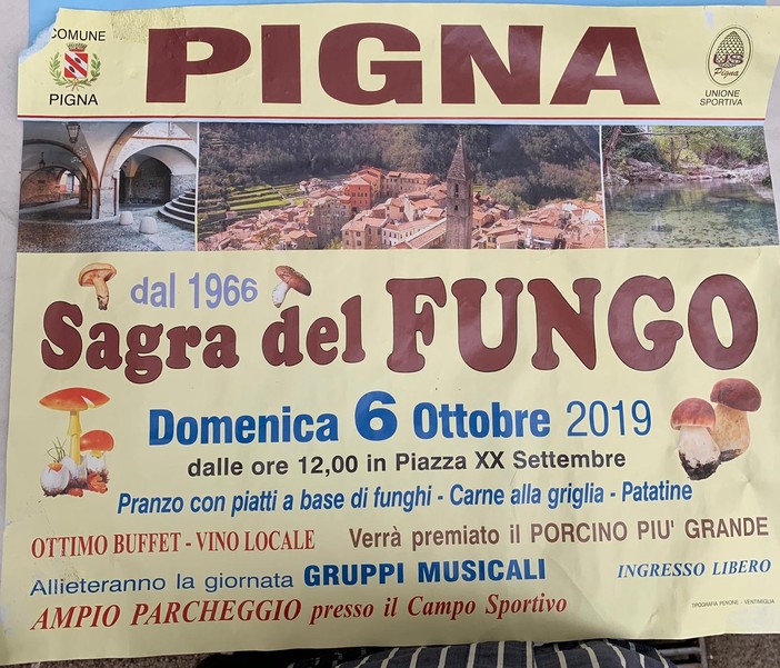 Pigna: domenica torna la Sagra del Fungo, una delle più longeve dell'entroterra