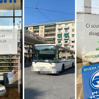 Sanremo: sciopero RT il 9 settembre, alla biglietteria spunta un cartello &quot;Scusate per il disagio, ma non siamo di Riviera Trasporti&quot;